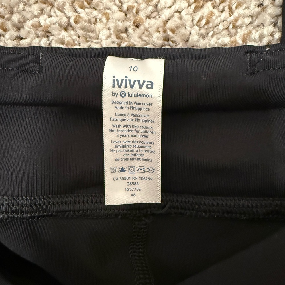 Ivivva Black Kids Leggings - Picture 3 of 3